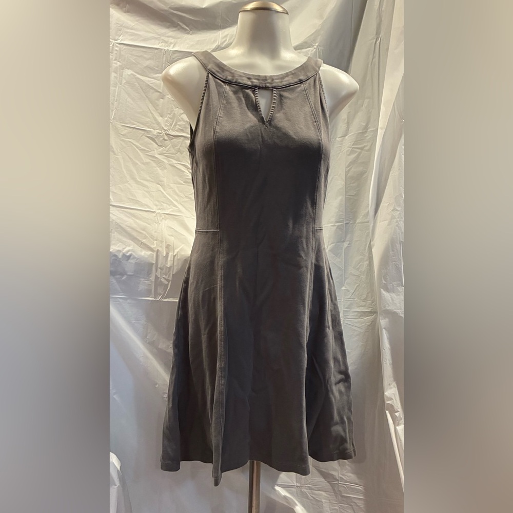 New York & Company Gray Midi Dress